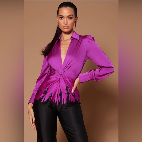 Mina Wide Leg Jumpsuit - Black/Pink | NWT | Size Small - Picture 5 of 7